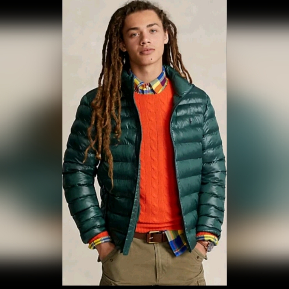 Polo Ralph Lauren FIRE! NWT! The Beaton Packable Glossed Jacket. Sz Lg. R2S!!